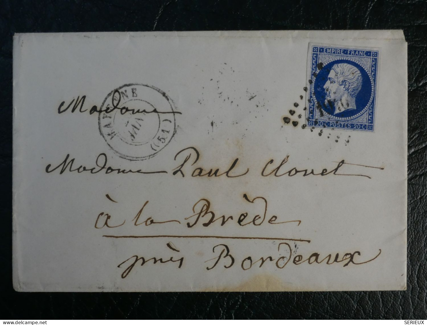 FRANCE   LETTRE  1861  MAYENNE A LA BREDE   + N° 14    +AFF. INTERESSANT+DP10 - 1849-1876: Période Classique