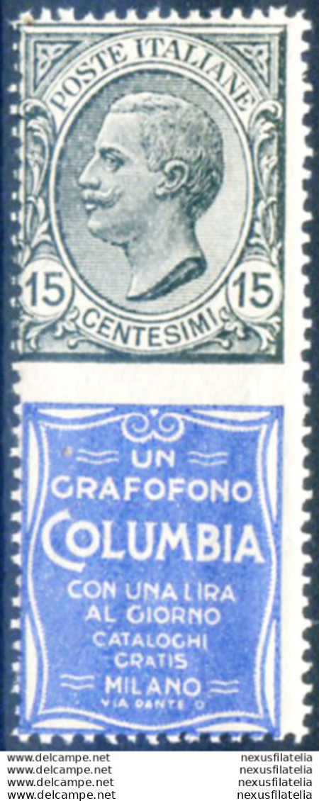 Regno. Pubblicitari. "Columbia" 15 C. 1924. - Autres & Non Classés