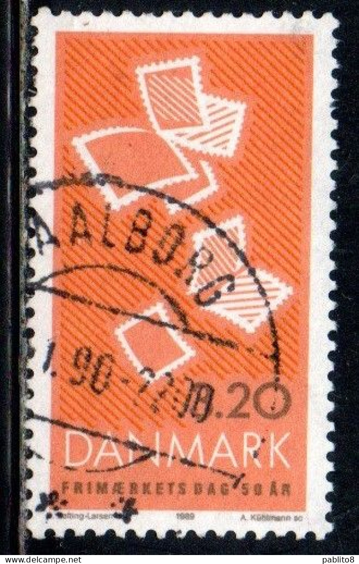 DANEMARK DANMARK DENMARK DANIMARCA 1989 STAMP DAY 3.20k USED USATO OBLITERE' - Brieven En Documenten