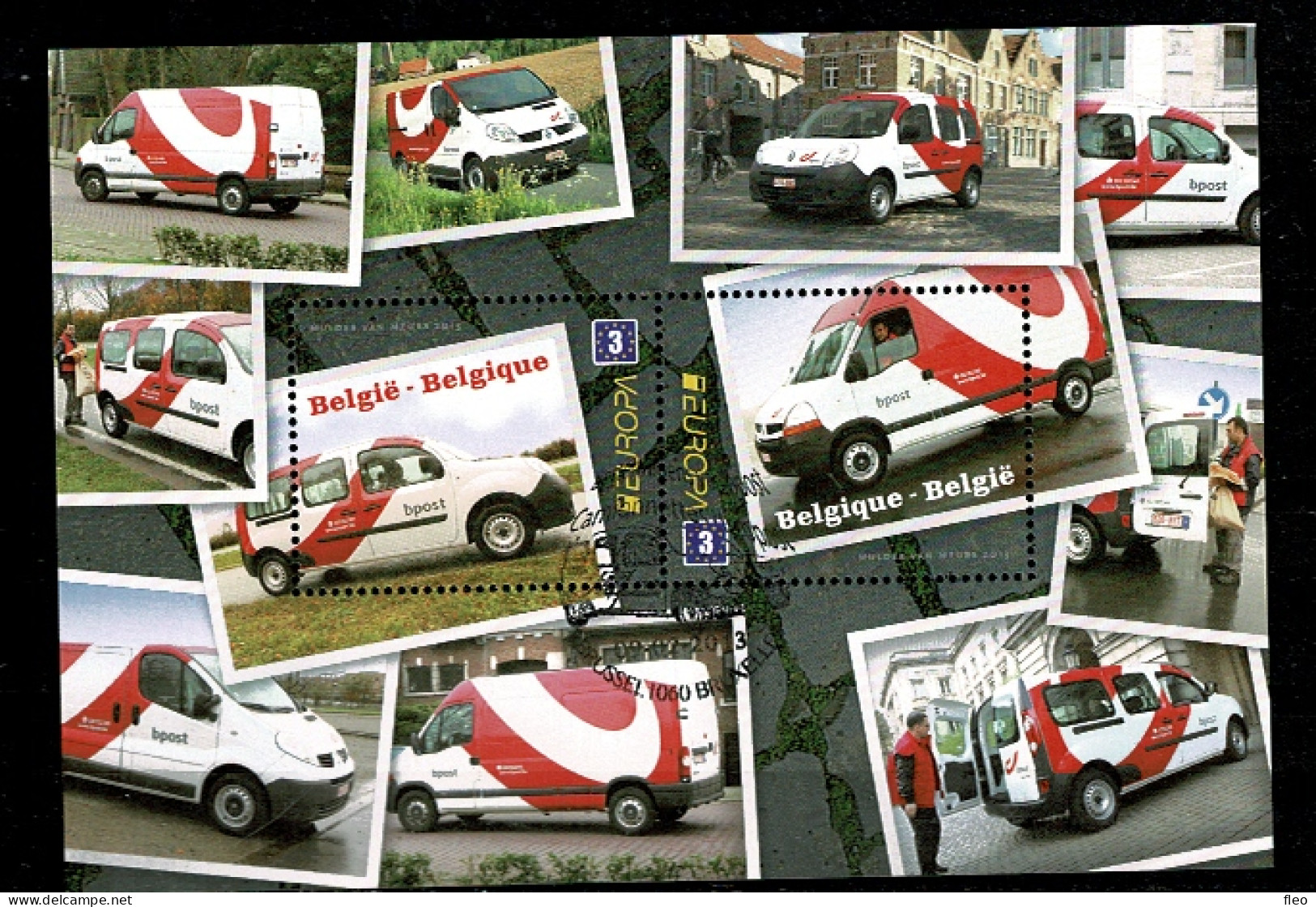 2013 BL205 (4312/4313) Postfris Met 1édag Stempel : HEEL MOOI ! MNH Avec Cachet 1er Jour : Bestelwagens Van Bpost-Camion - 2002-… (€)