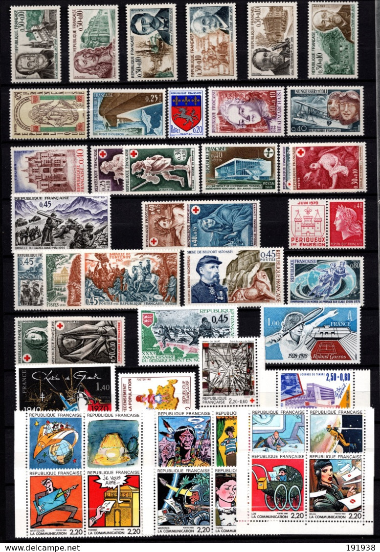 Lot Petites Valeurs France De 1966/88**, Superbes - Ongebruikt