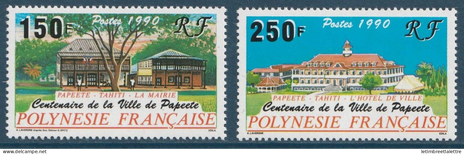 Polynésie - YT N° 358 Et 359 ** - Neuf Sans Charnière - 1990 - Unused Stamps