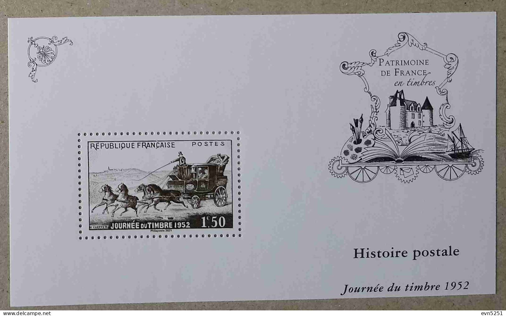 T6-D6 : Histoire Postale - Journée Du Timbre 1952 - Nuovi