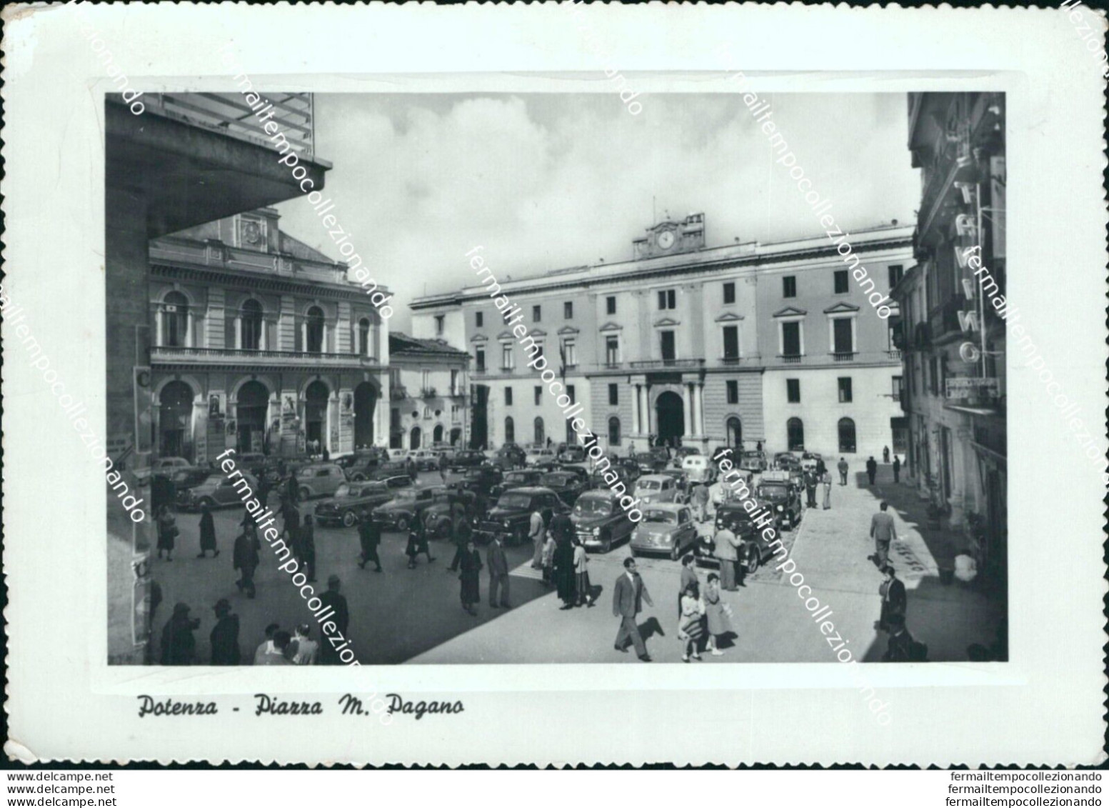Bu202 Cartolina Potenza Citta' Piazza M.pagano Basilicata - Potenza