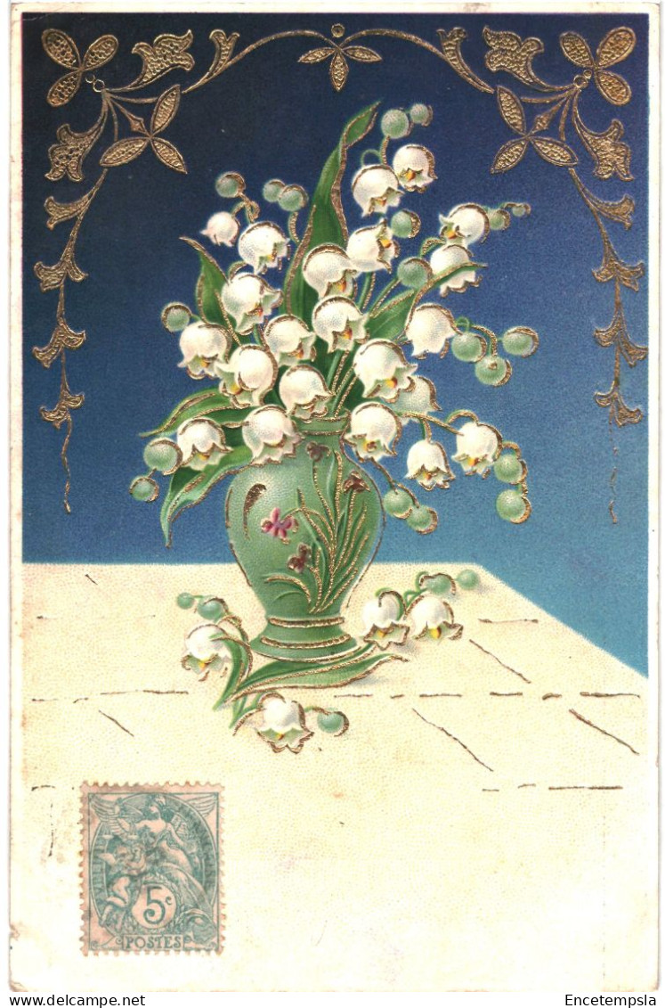 CPA Carte Postale Légèrement Gaufrée France Du Muget Dans Un Vase  VM81000 - Blumen