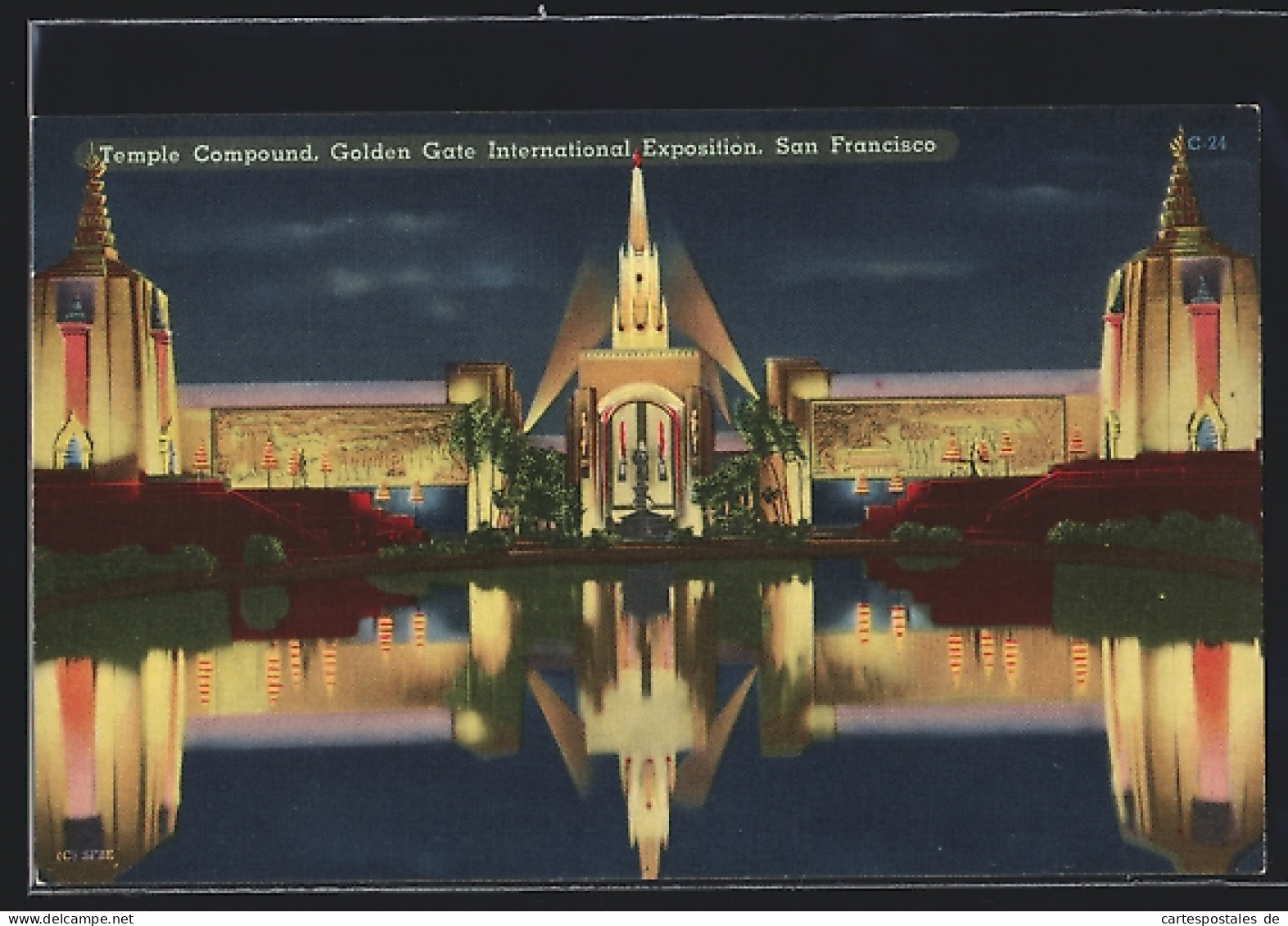 AK San Francisco, CA, Golden Gate International Exposition 1939, Temple Compound  - Ausstellungen