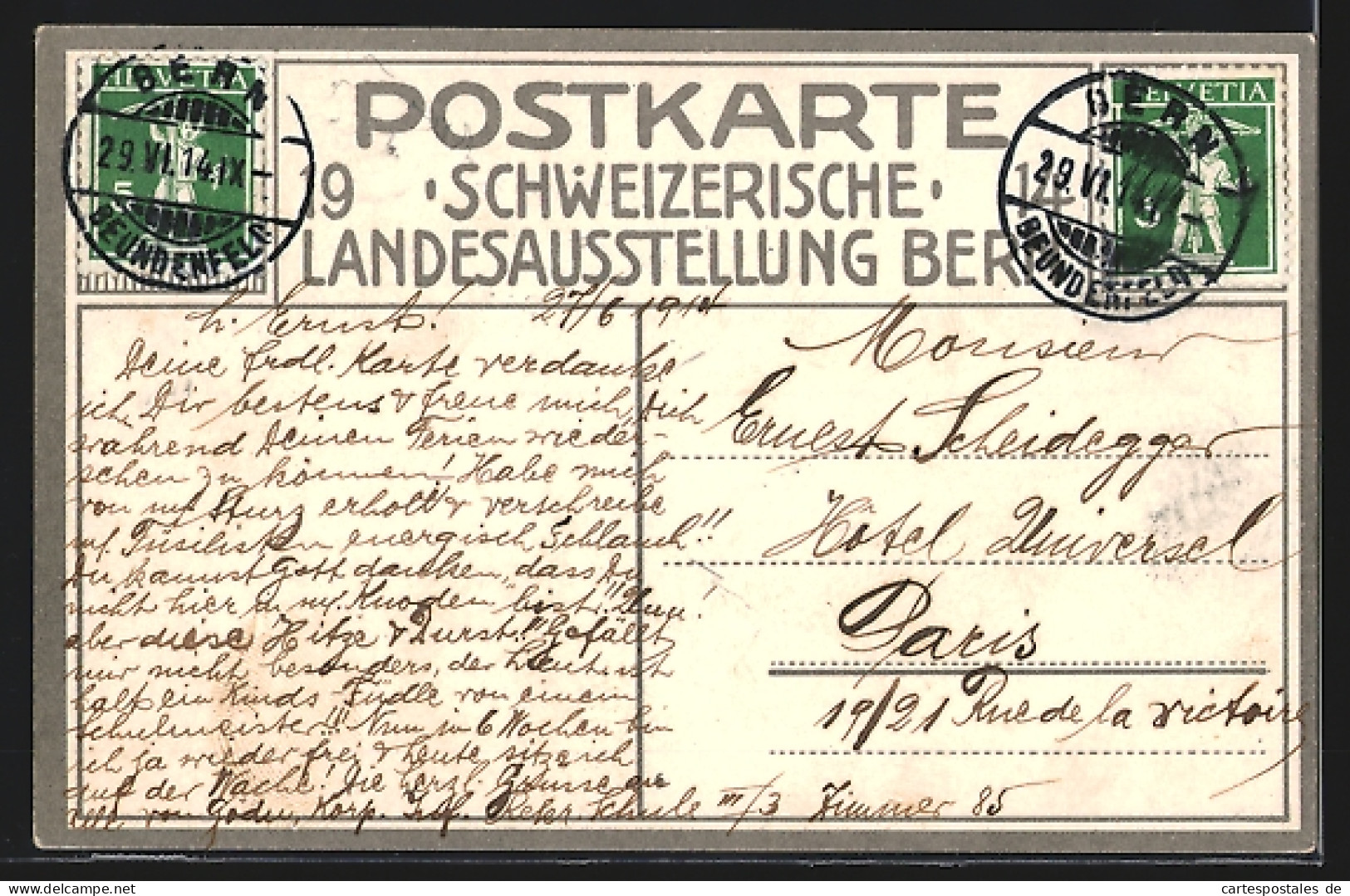AK Bern, Schweizerische Landesausstellung 1914, Ansicht Gegen Süden  - Ausstellungen