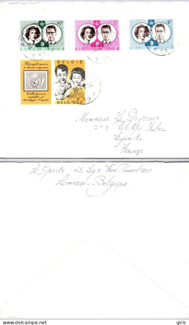 Belgique - Brief Van Bruxelles 1961 - Pour Lyon 8eme - Autres & Non Classés
