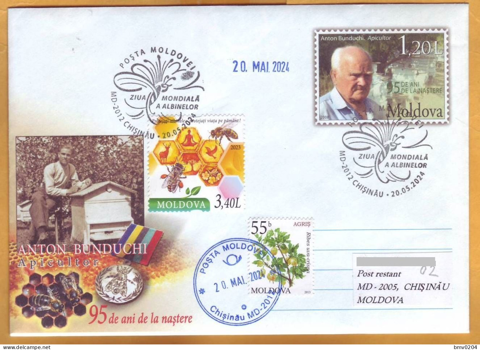 2024 Moldova  Special Postmark „World Bee Day”,Insects, Honeybees - Moldavie