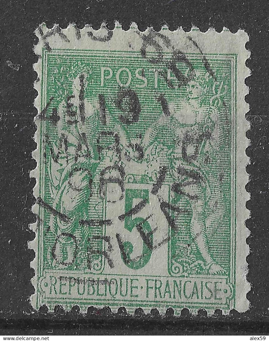 Lot N°88 N°75, Oblitéré Cachet à Date PARIS.69 AV.D'ORLEANS - 1876-1898 Sage (Type II)