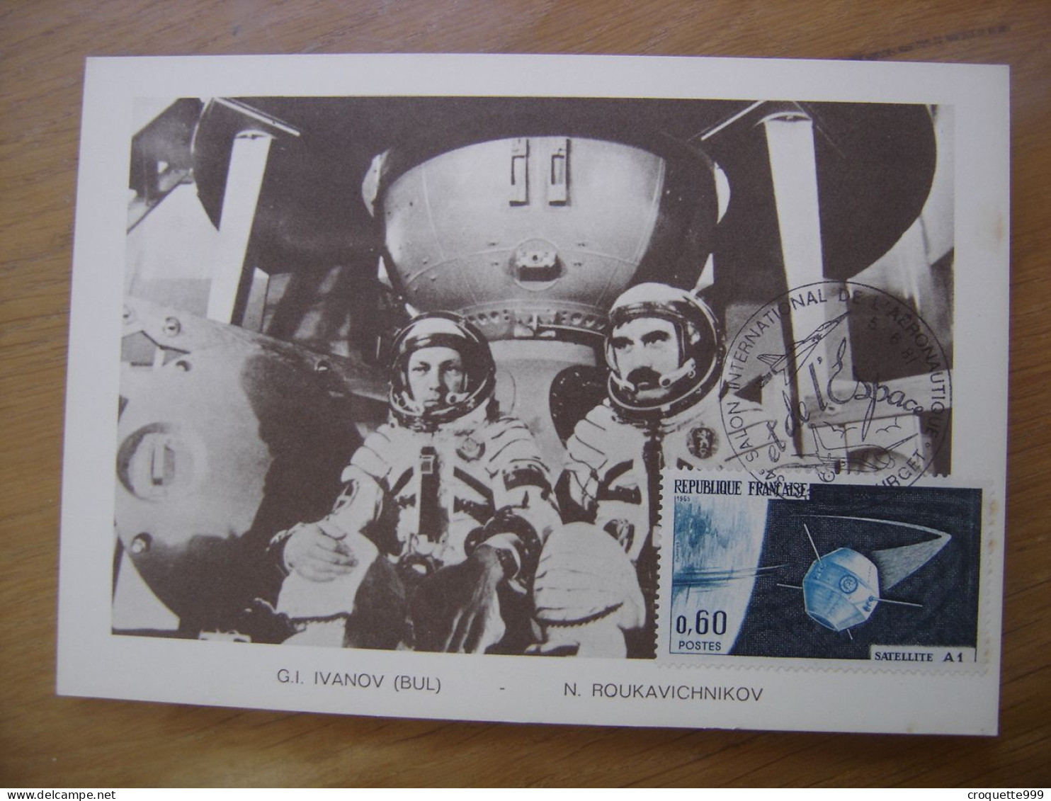 IVANOV ROUKAVICHNI Carte Maximum Cosmonaute ESPACE Salon De L'aéronautique Bourget - Sammlungen
