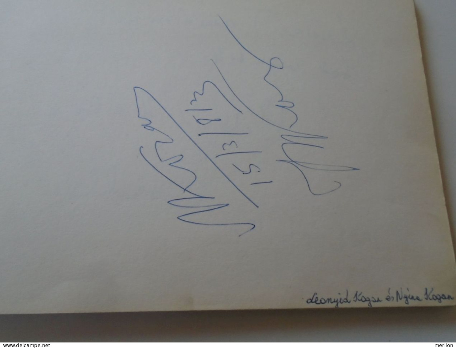 D203328  Signature -Autograph  - Leonid Borisovich Kogan And  Nina Kogan 1981   And Pitti Katalin Autograph On Backside - Chanteurs & Musiciens