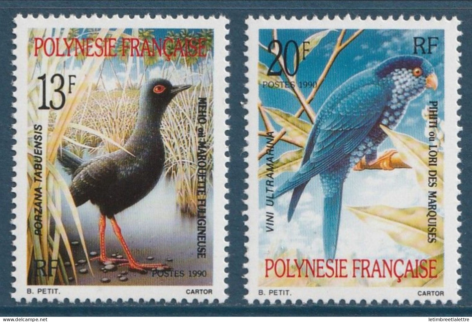 Polynésie - YT N° 360 à 361 ** - Neuf Sans Charnière - 1990 - Unused Stamps