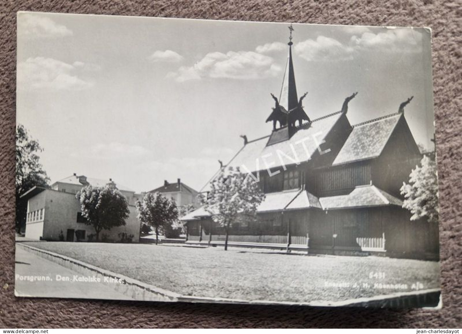 Carte Postale PORSGRUNN : Den Kalolske Kirke - Norvège