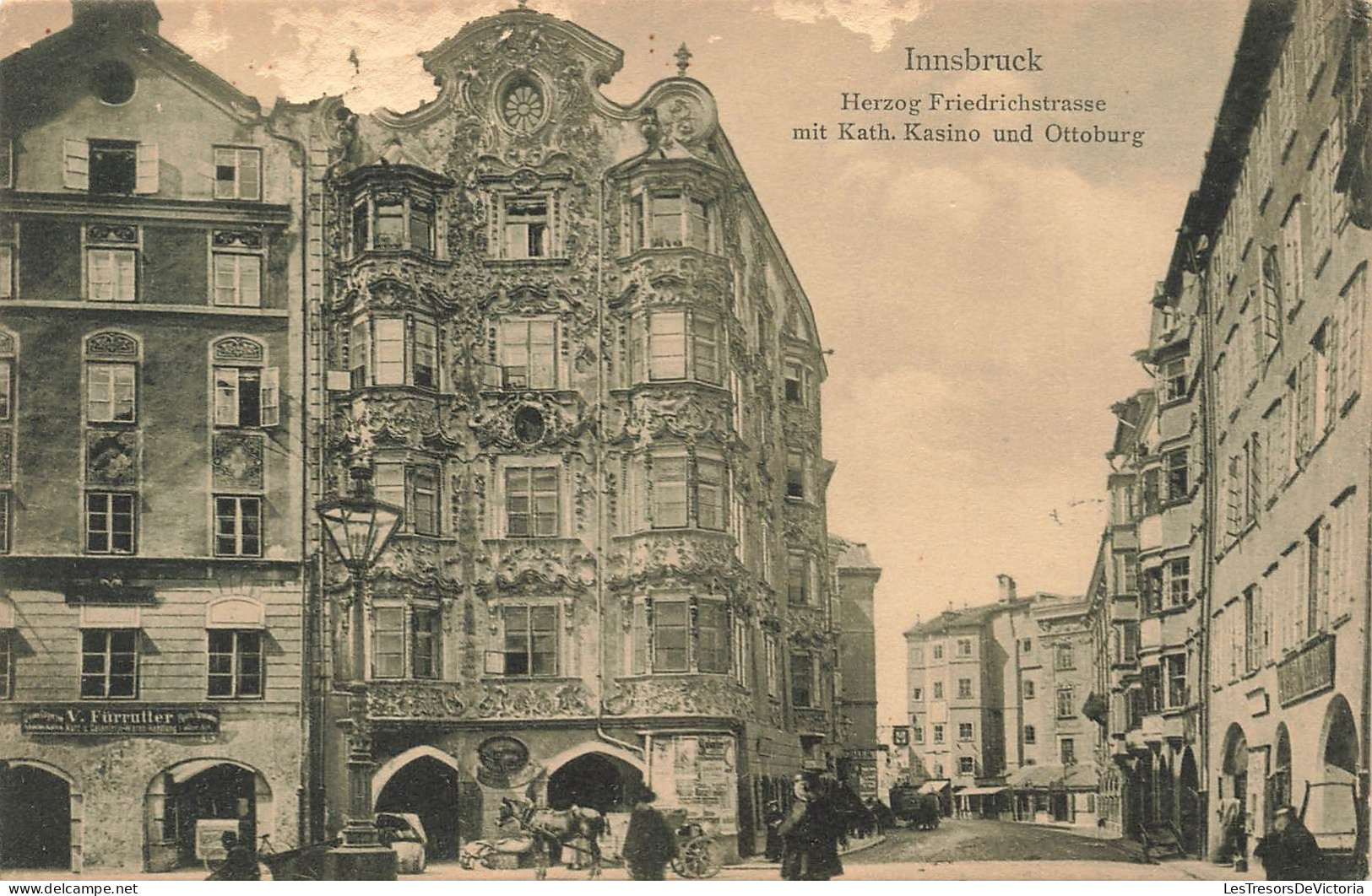 AUTRICHE - Innsbruck - Herzog Friedrichstrasse Mit Kath - Kasino Und Ottoburg - Carte Postale - Innsbruck