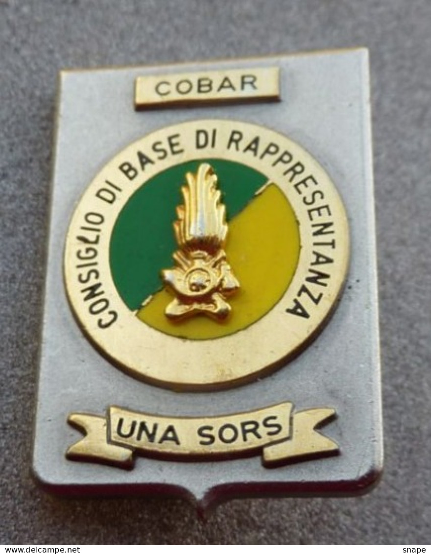 Distintivo COBAR Consiglio Rappresentanza  - Guardia Di Finanza - Dismesso - Anni 80/90 - Used Obsolete (286) Difettosa - Polizia