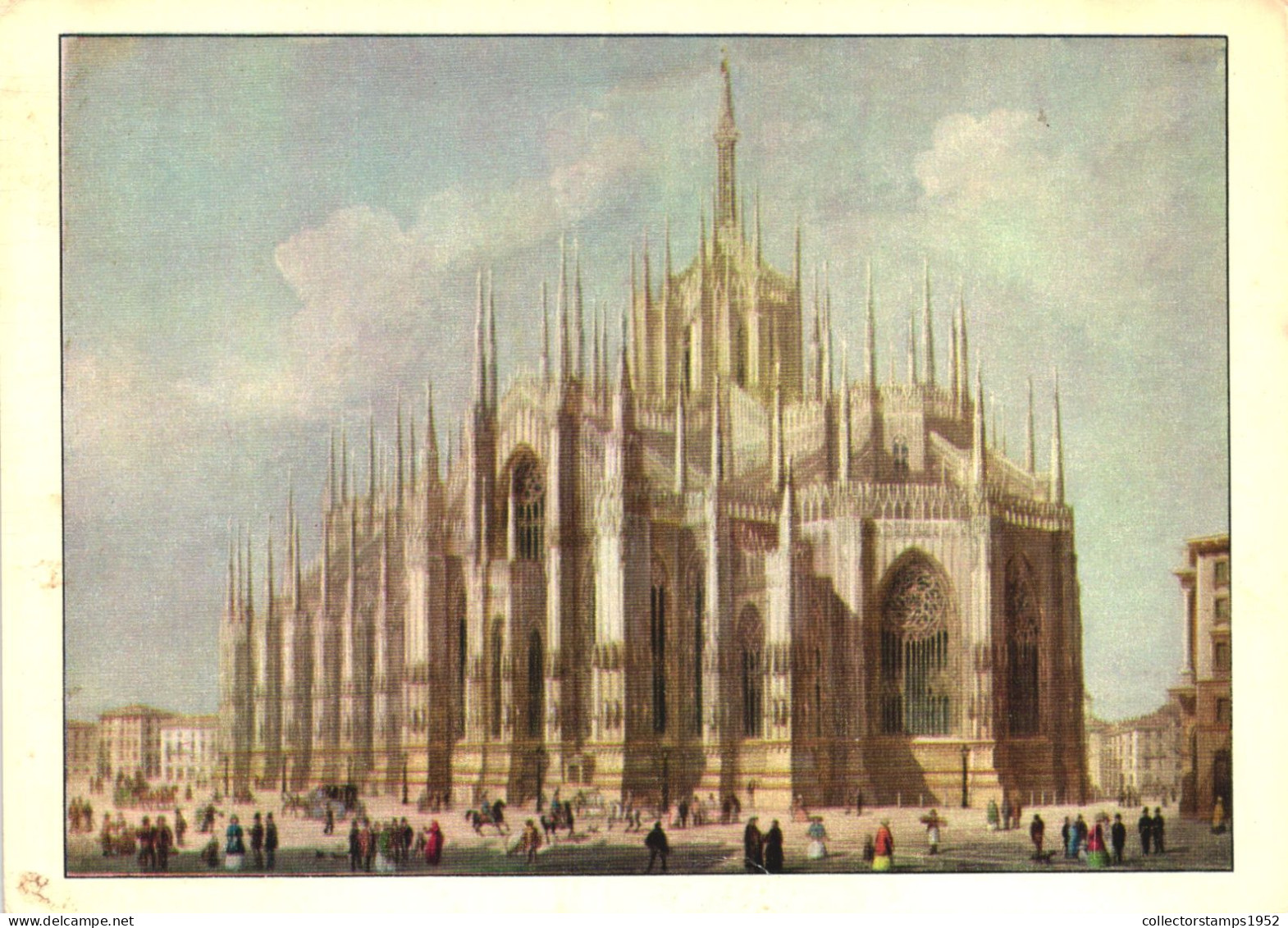 PAINTING, FINE ARTS, MILANO, CHURCH, ARCHITECTURE, ITALY, POSTCARD - Schilderijen