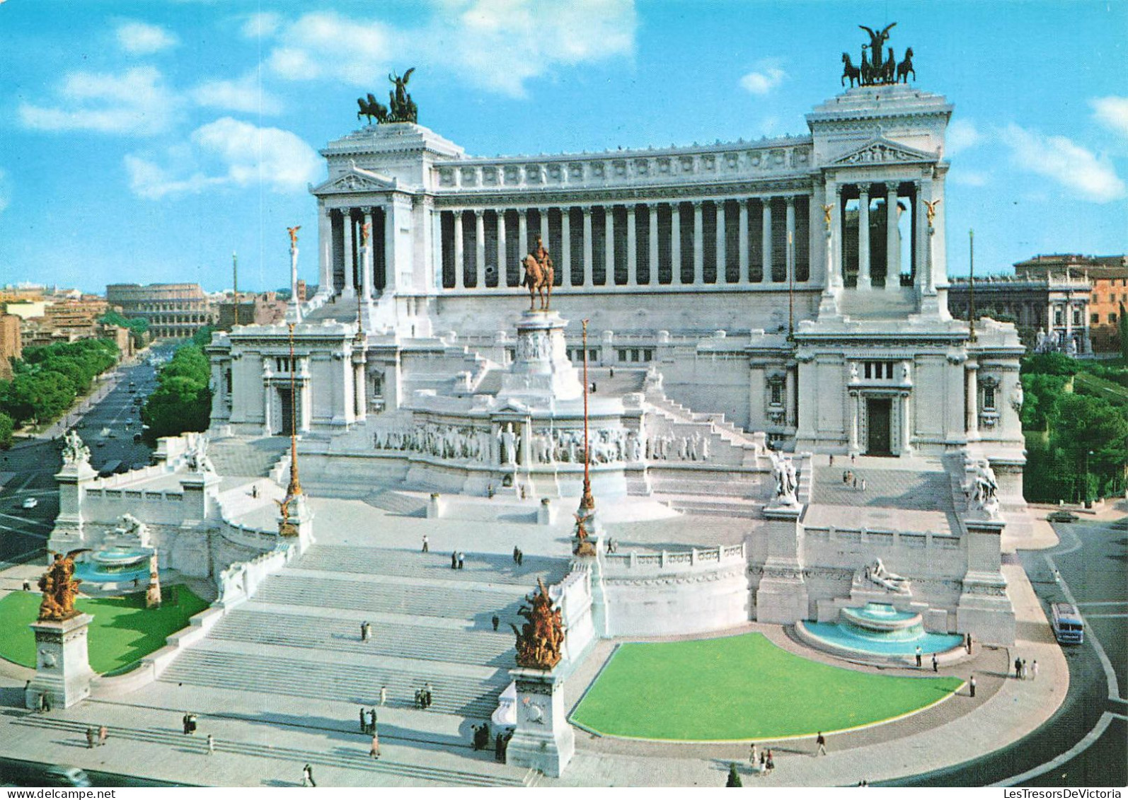 ITALIE - Roma - Le Monument à Victor Emmanuel II - Vue Générale - De L'extérieure - Animé - Carte Postale Ancienne - Other Monuments & Buildings