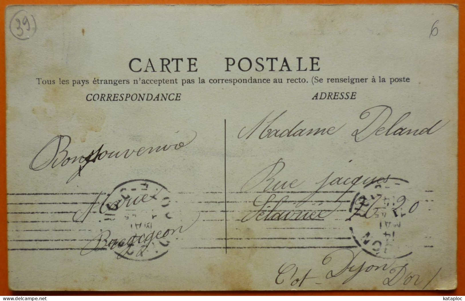 CARTE SAMPANS - 39 - LA MAIRIE -SCANS RECTO VERSO-13 - Andere & Zonder Classificatie