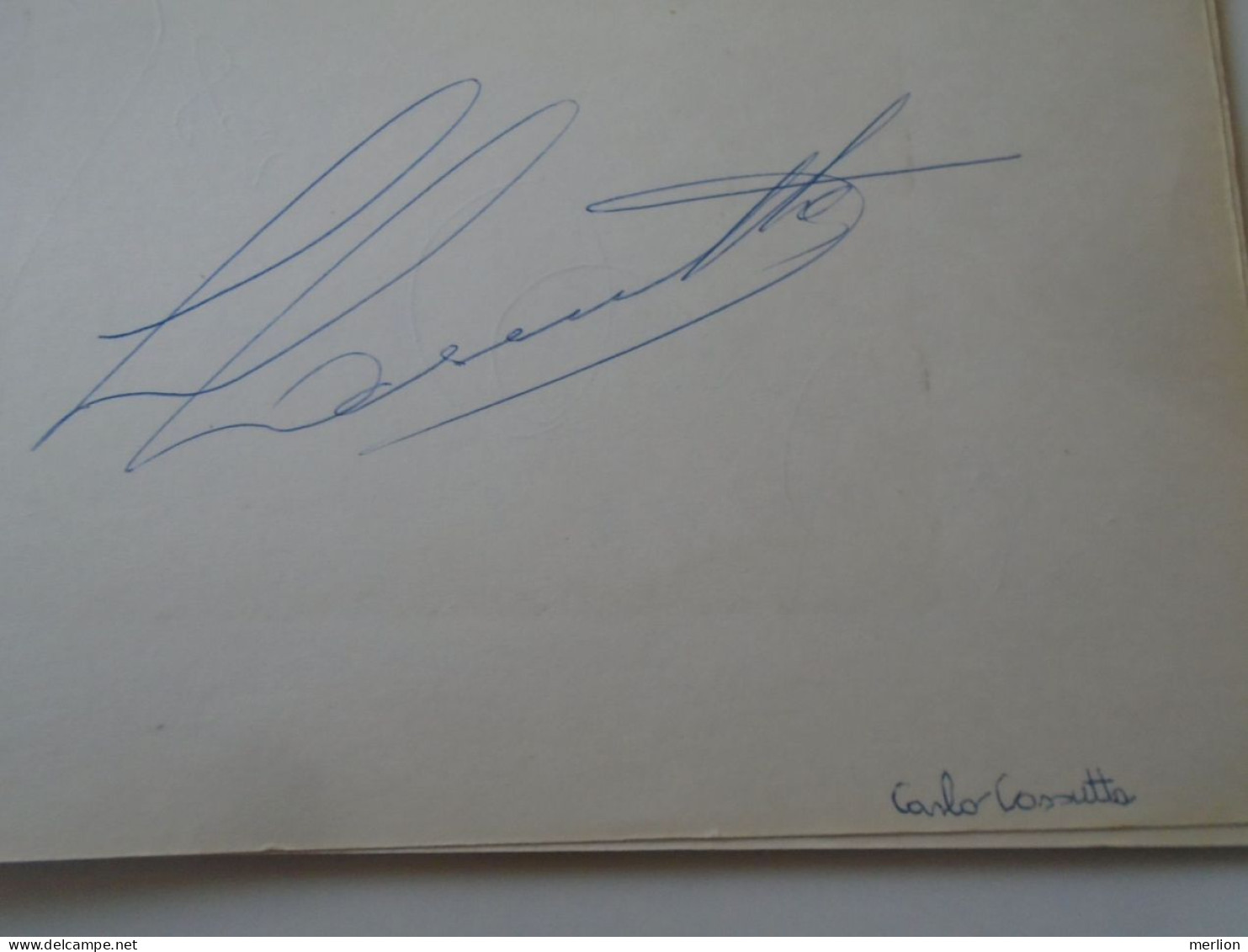 D203329  Signature -Autograph  - Igor Oistrakh Violinist And Carlo Cossutta Italian (Slovene) Tenor  1981 - Sänger Und Musiker