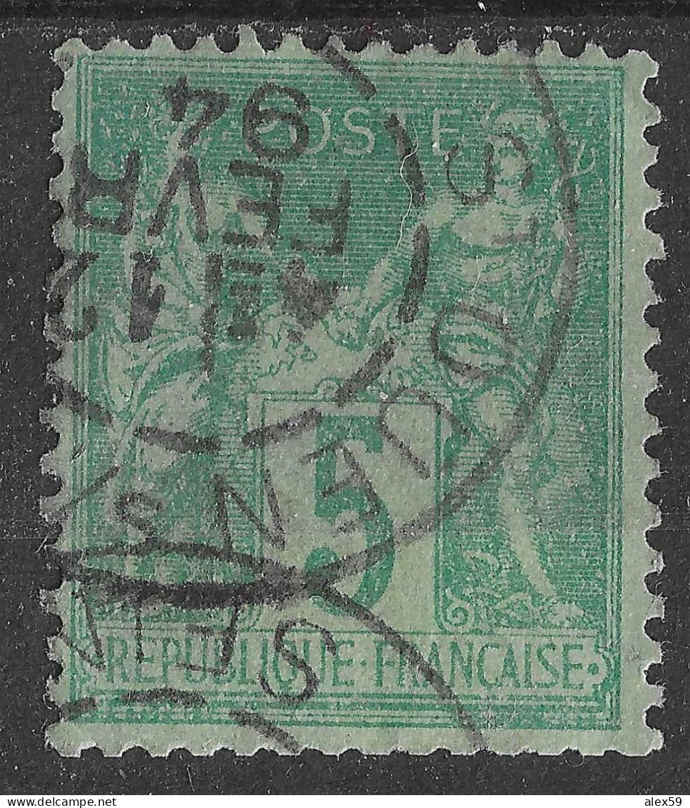 Lot N°92 N°75, Oblitéré Cachet à Date Seine-St-Denis ST OUEN S/ SEINE - 1876-1898 Sage (Type II)