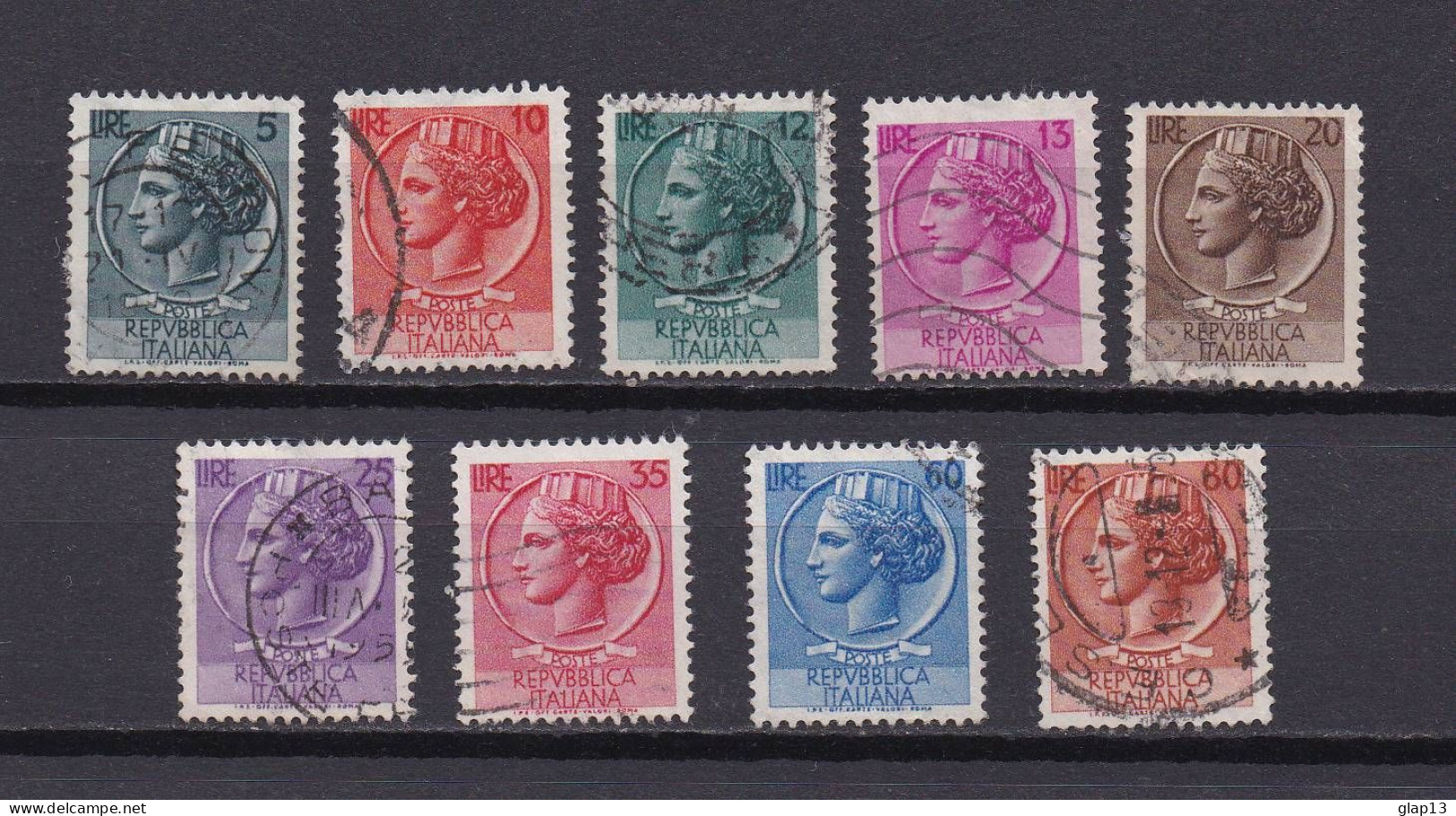 ITALIE 1953 TIMBRE N°648/55 OBLITERE MONNAIES - 1946-60: Used