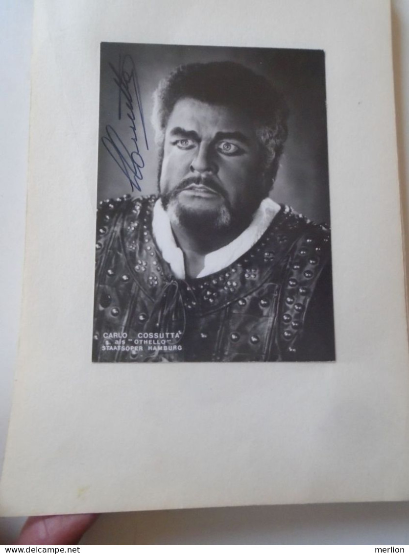 D203330 Signature -Autograph  - Carlo Cossutta Italian (Slovene) Tenor  1981  Othello -Hamburg Opera - Chanteurs & Musiciens