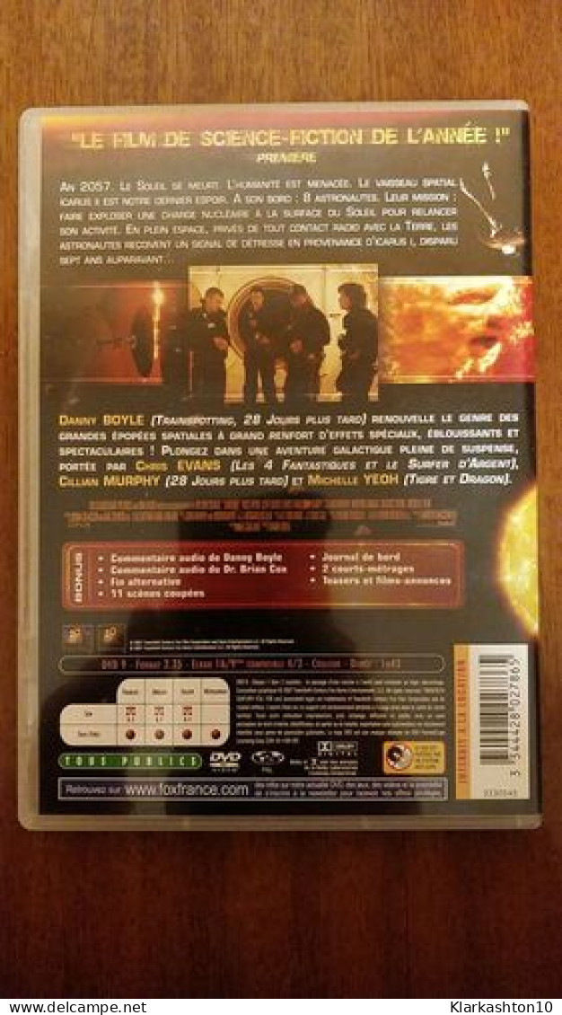 DVD - Sunshine (Danny Boyle Chris Evans Cillian Murphy Et Michelle Yeoh) - Autres & Non Classés