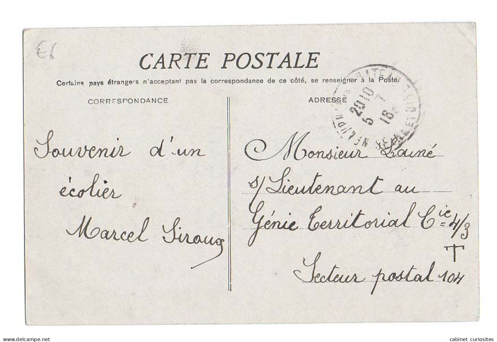 Ecole Nationale D'agriculture De GRIGNON  [78] Yvelines - Cachet Postal De 1918 - Grignon