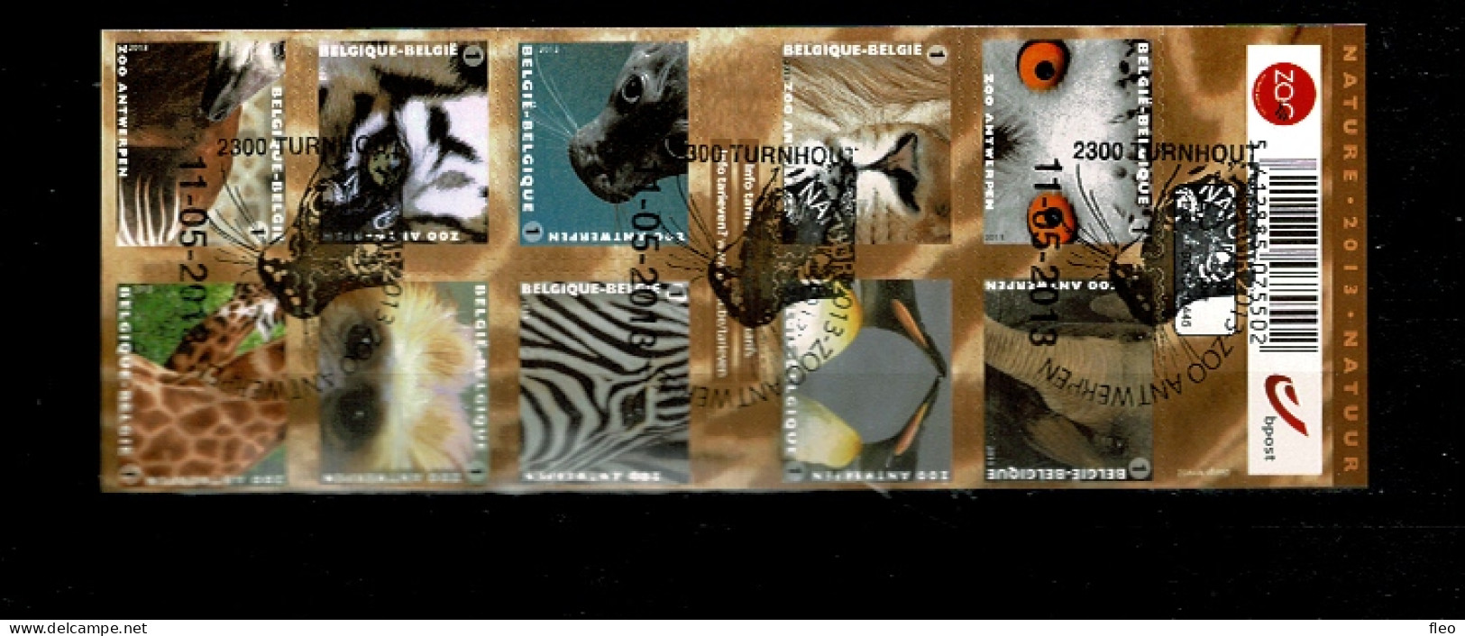 2013 B140 (4340/4349) Postfris Met 1édag Stempel : HEEL MOOI ! MNH Avec Cachet 1er Jour : Natuur - ZOO Antwerpen - Ui... - 1997-… Validez Permanente [B]