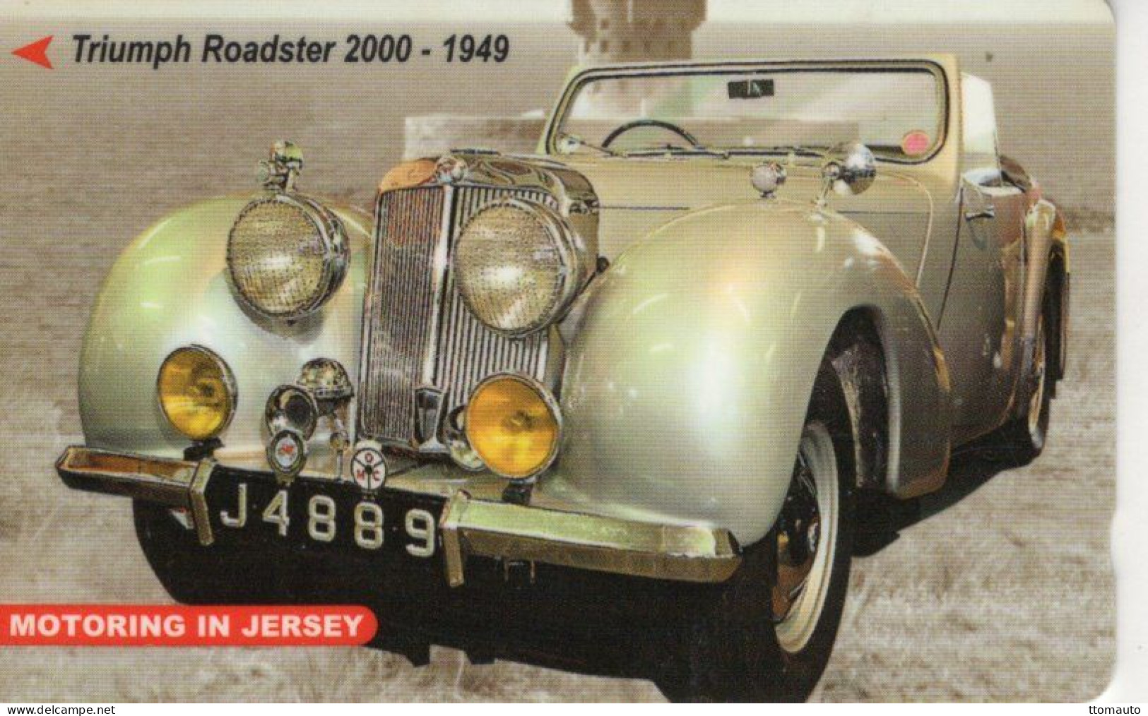 Télécarte Jersey Telecoms  -  Triumph 2000 Roadster (1949)  - Used Telecard - Voitures