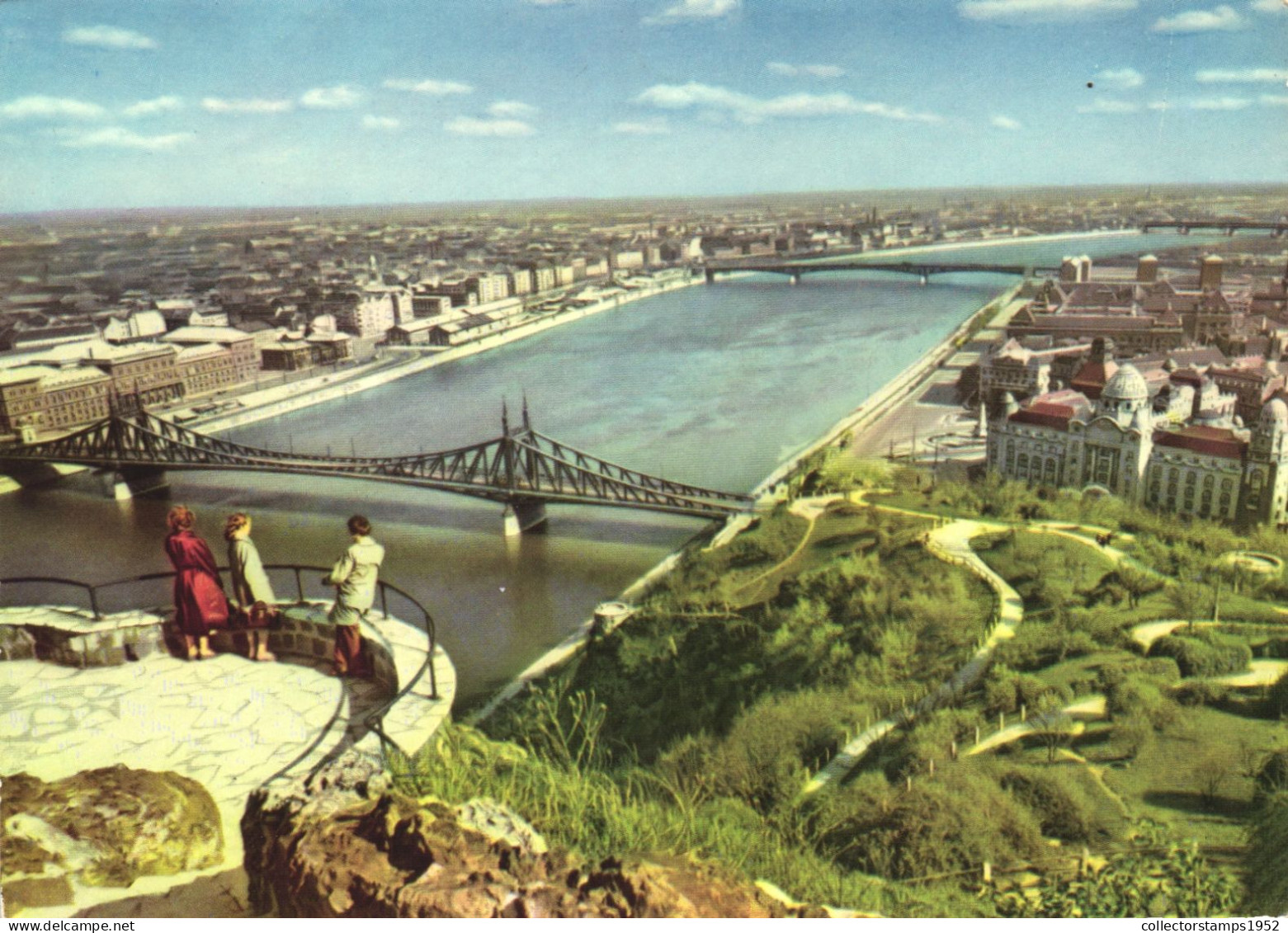 BUDAPEST, ARCHITECTURE, BRIDGE, PANORAMA, PARK, TERRACE, HUNGARY, POSTCARD - Hungría