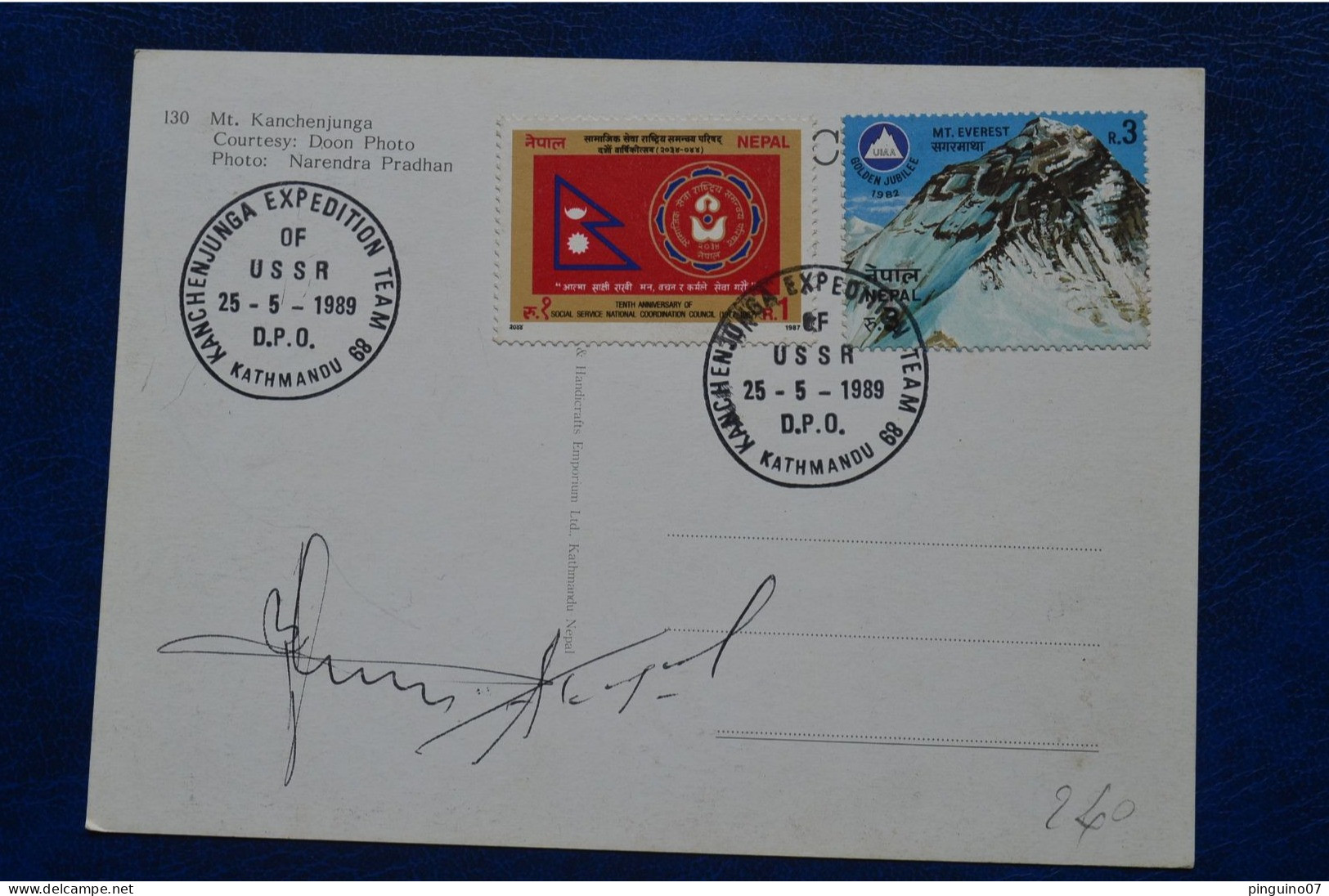 1989 Signed Boukreev + 1 Mountaineer Kanchenjunga USSR Russia Expedition Mountaineering Escalade Himalaya - Sportifs