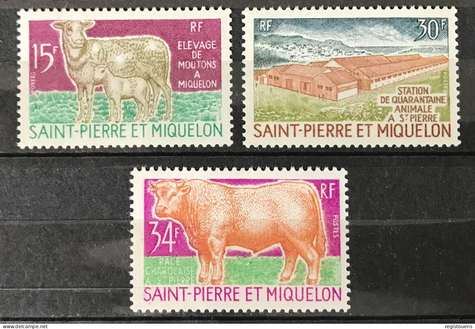 Lot De 3 Timbres Neufs Saint Pierre Et Miquelon 1970 Yt N° 407*, 408**, 409** - Nuevos