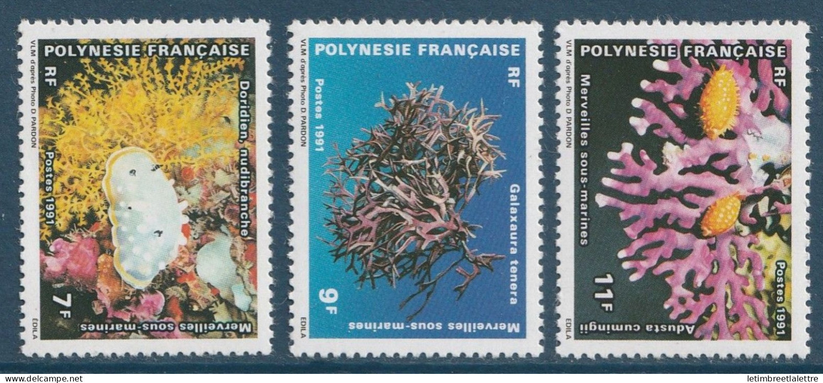 Polynésie - YT N° 376 à 378 ** - Neuf Sans Charnière - 1991 - Nuevos