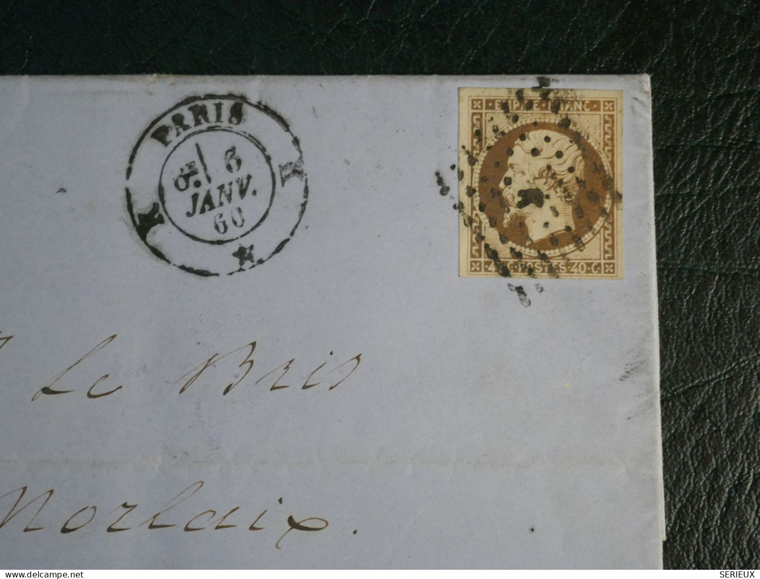 FRANCE  LETTRE  1860  PARIS A  LA FERTé A MORLAIX  +N°14 LOS.  CACHET K  +AFF. INTERESSANT+DP10 - 1849-1876: Klassik