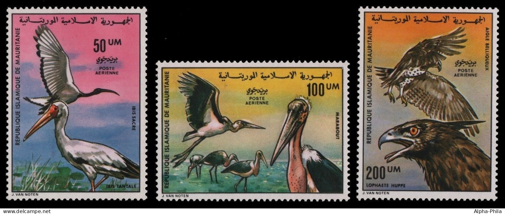 Mauretanien 1976 - Mi-Nr. 547-549 ** - MNH - Vögel / Birds - Mauritanië (1960-...)