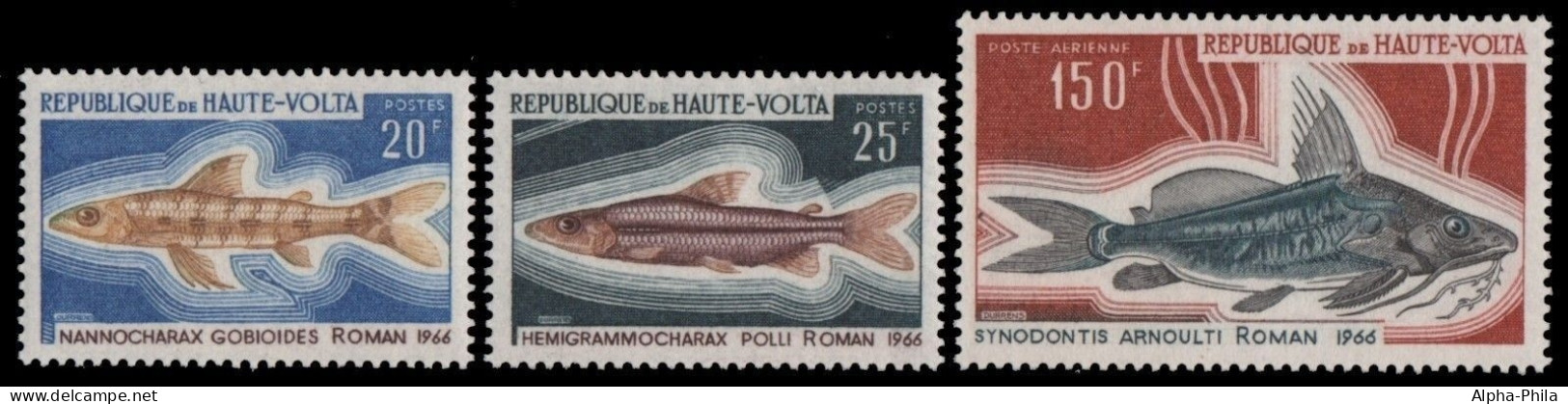 Obervolta 1969 - Mi-Nr. 273-275 ** - MNH - Fische / Fish - Haute-Volta (1958-1984)