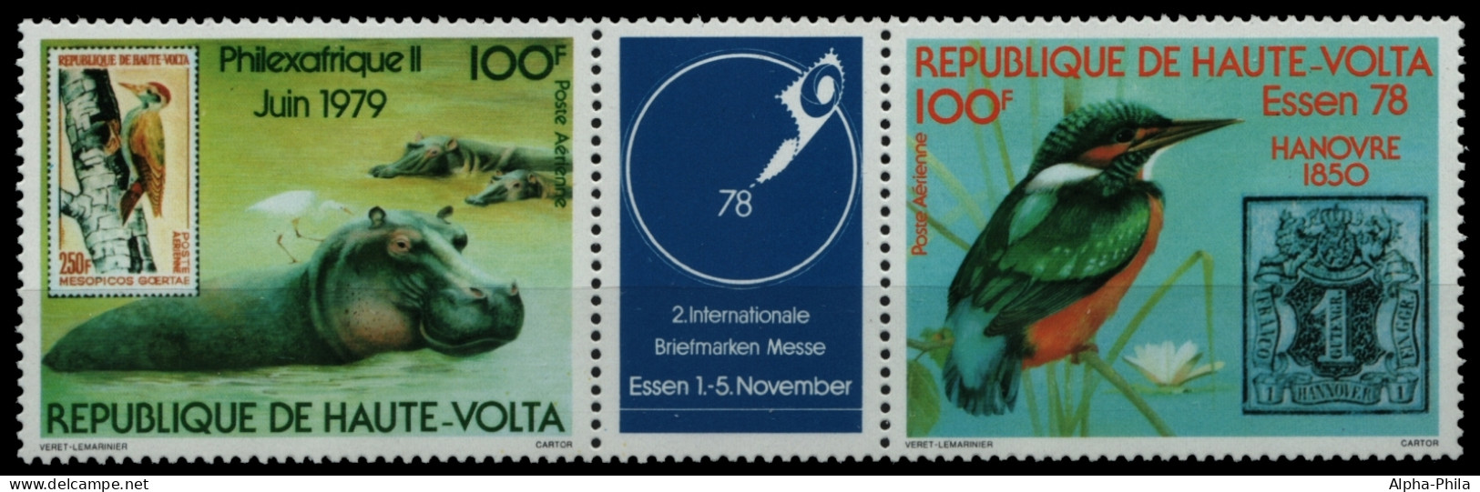 Obervolta 1978 - Mi-Nr. 730-731 ** - MNH - Streifen - Wildtiere / Wild Animals - Haute-Volta (1958-1984)