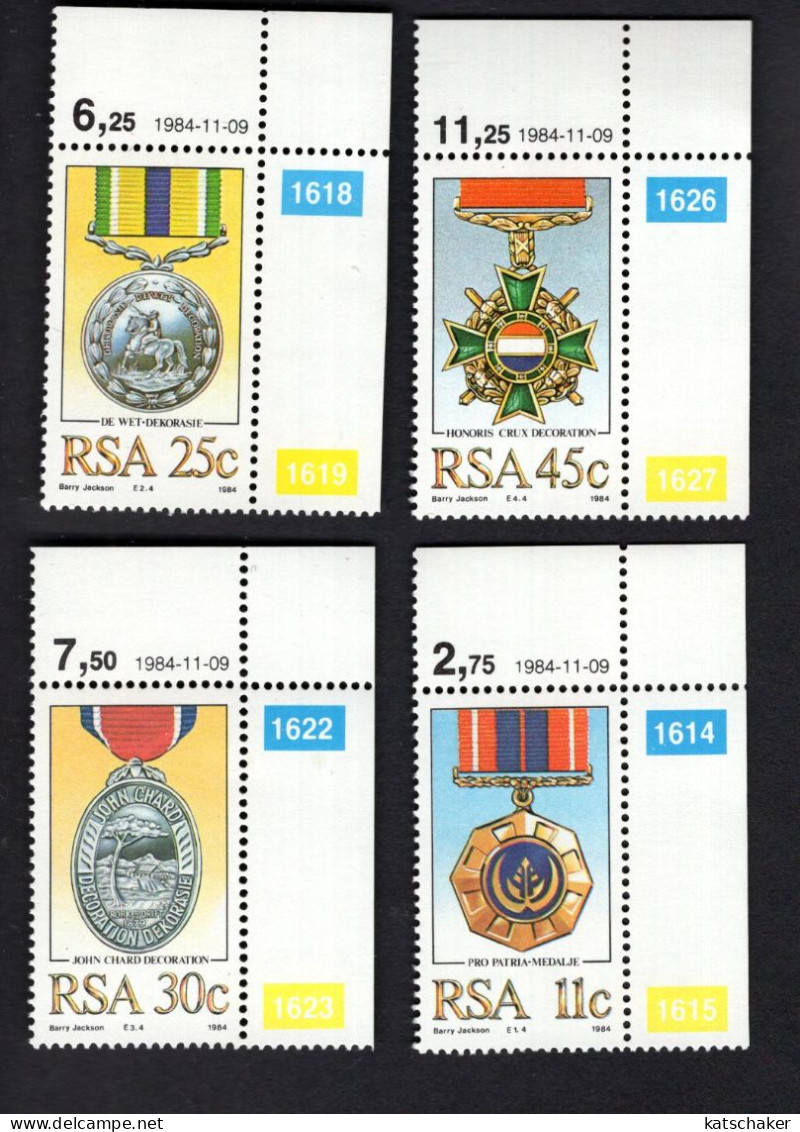 2033227334 1984 SCOTT 642 645 (XX)  POSTFRIS MINT NEVER HINGED - MILITARY MEDALS - Nuevos