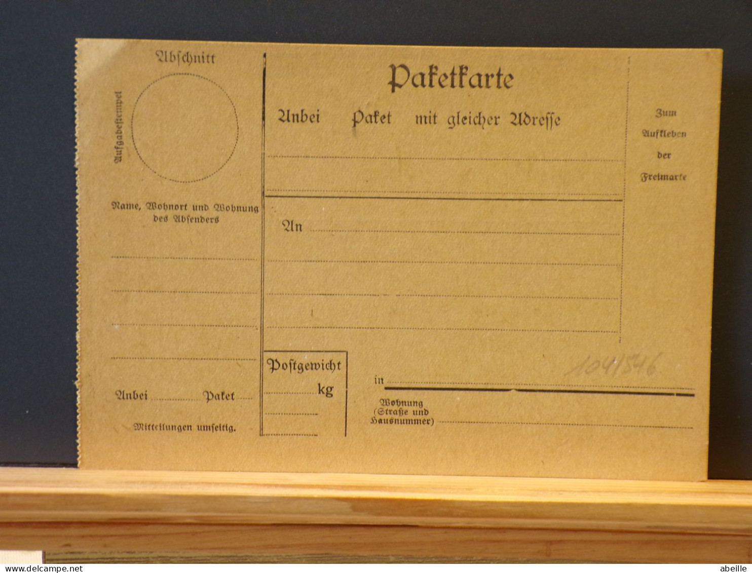 104/546   CP  PACETCARTE  XX - Private Postwaardestukken