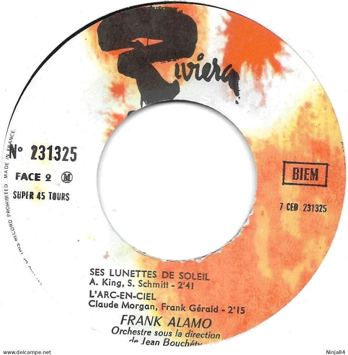 EP 45 RPM (7") Frank Alamo  "  Tom Et Tam  " - Autres - Musique Française