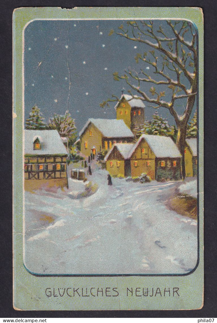 Gluckliches Neujahr / Postcard Circulated, 2 Scans - Neujahr