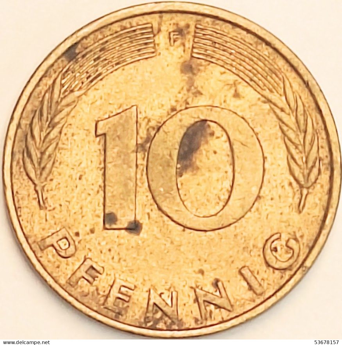 Germany Federal Republic - 10 Pfennig 1980 F, KM# 108 (#4668) - 10 Pfennig