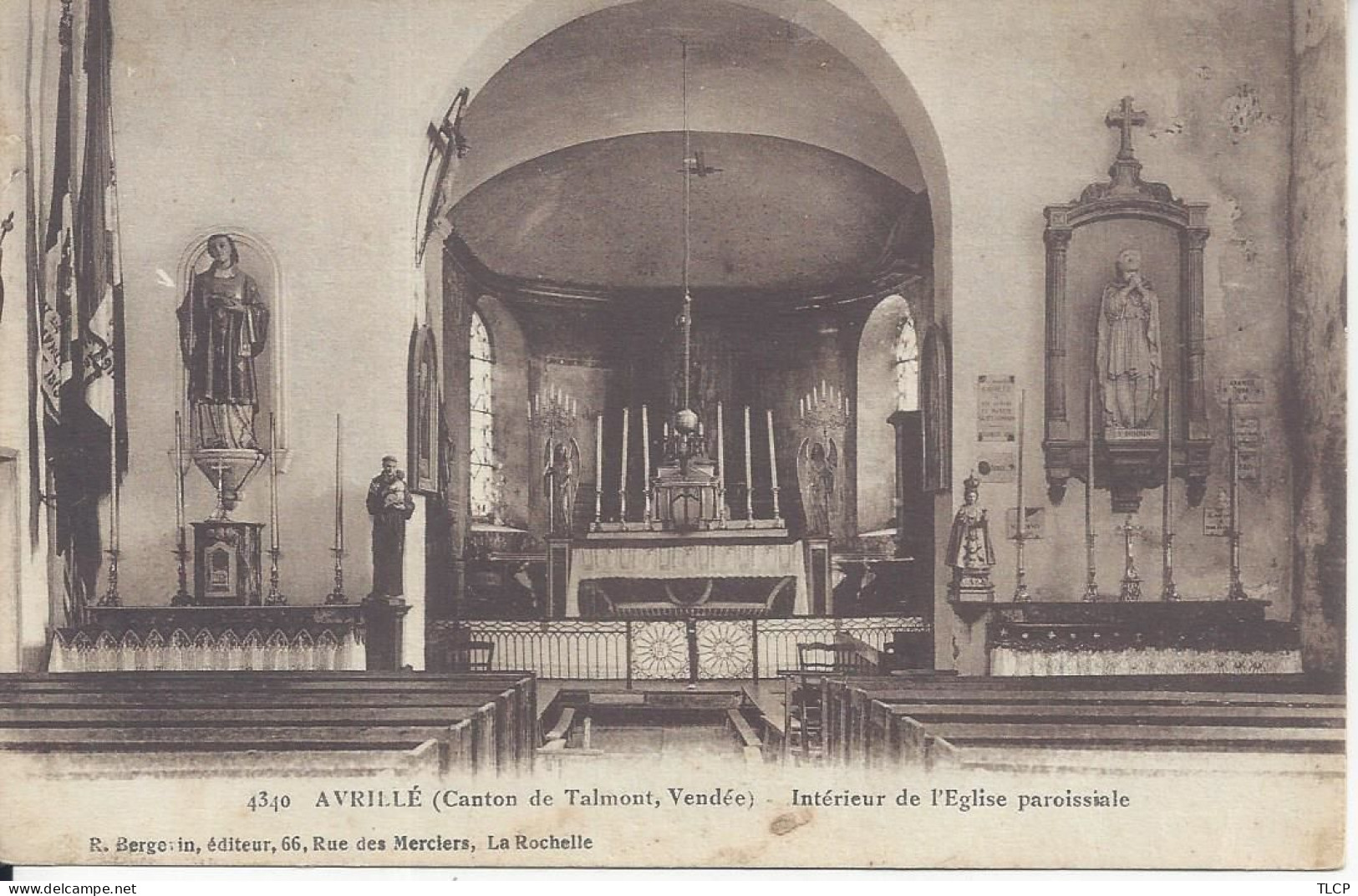 CPA France   Pays De Loire 85 Vendée  Avrillé Intérieur De L’Eglise Paroissiale - Other & Unclassified