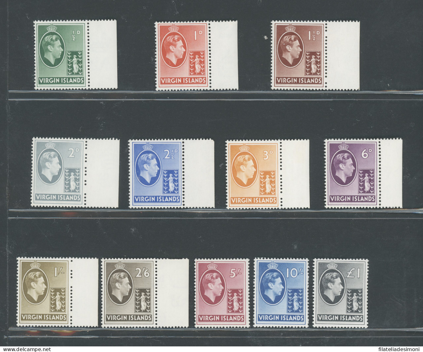 1938-47 British Virgin Islands - Stanley Gibbons N. 110/121 - MNH** - Other & Unclassified