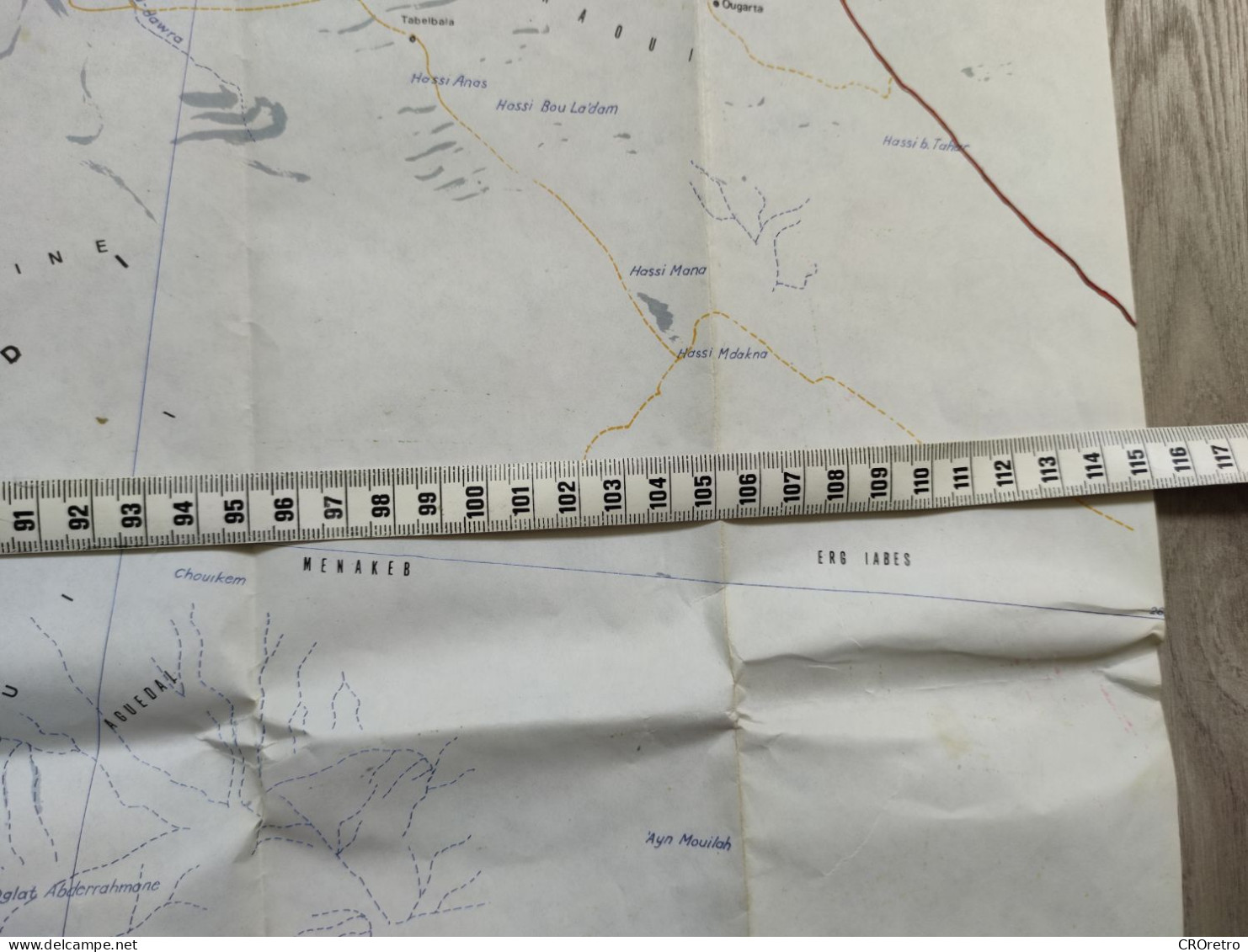 MOROCCO / MAROC, vintage road map, autokarte, 90×115 cm