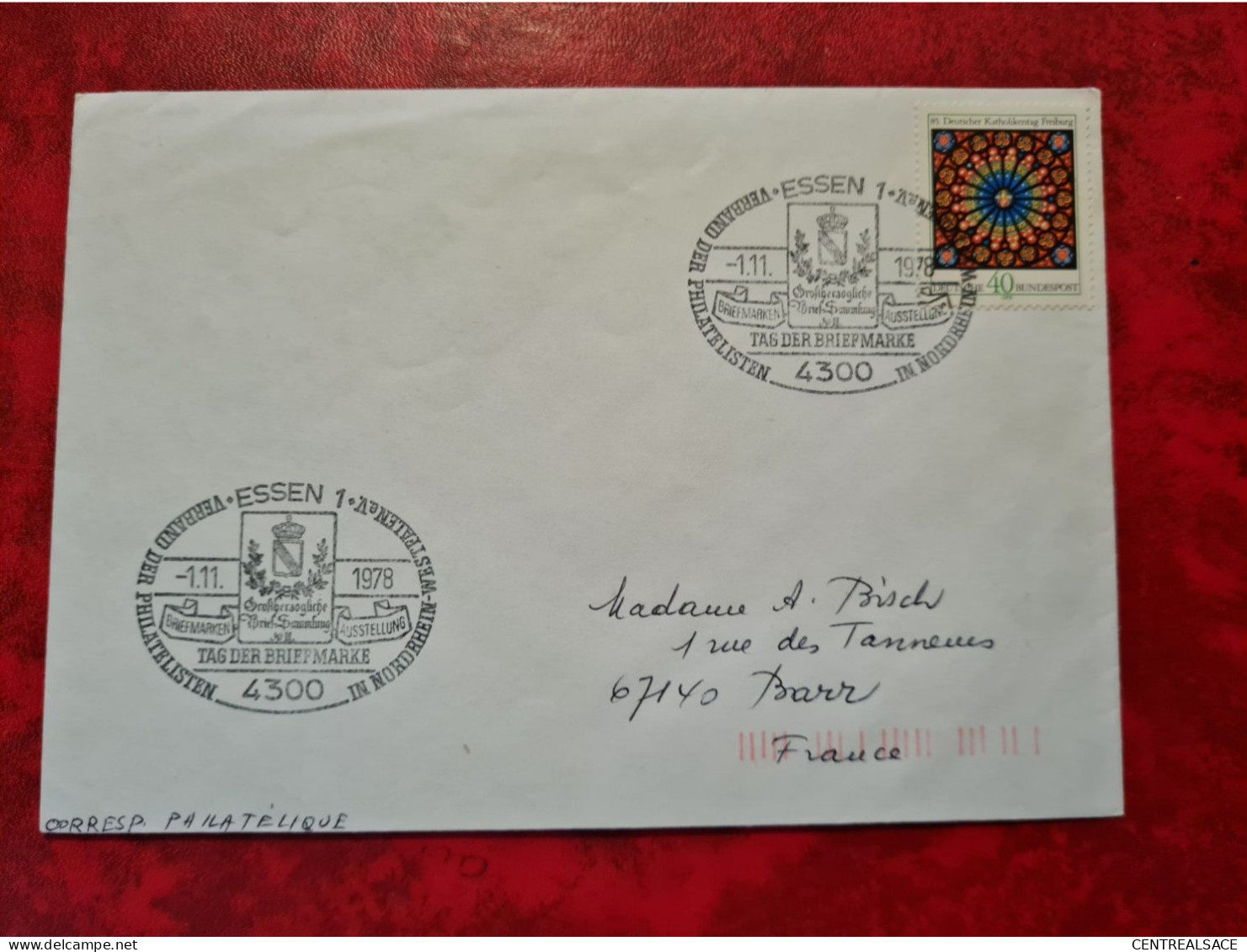 Lettre ALLEMAGNE 1978 ESEN TAG DER BRIEFMARKE - Andere & Zonder Classificatie