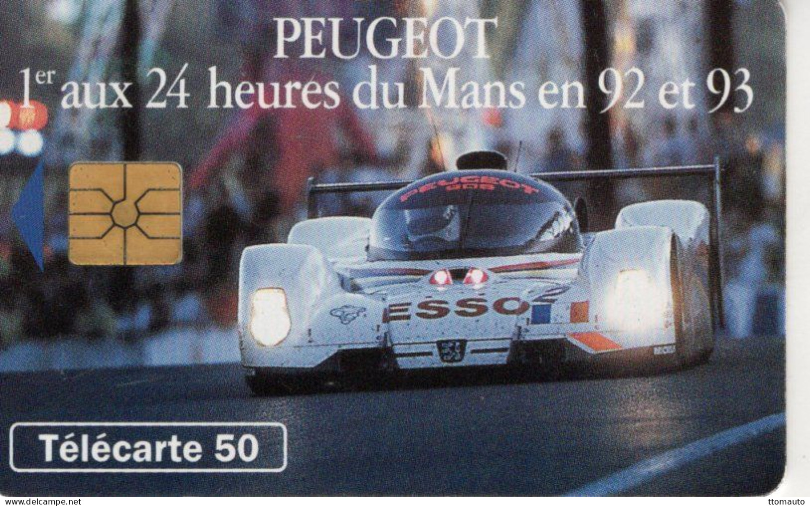 Télécarte  France Telecom -  Peugeot 905 - Le Mans 24 Heures 1992/3  - Used Telecard - Voitures