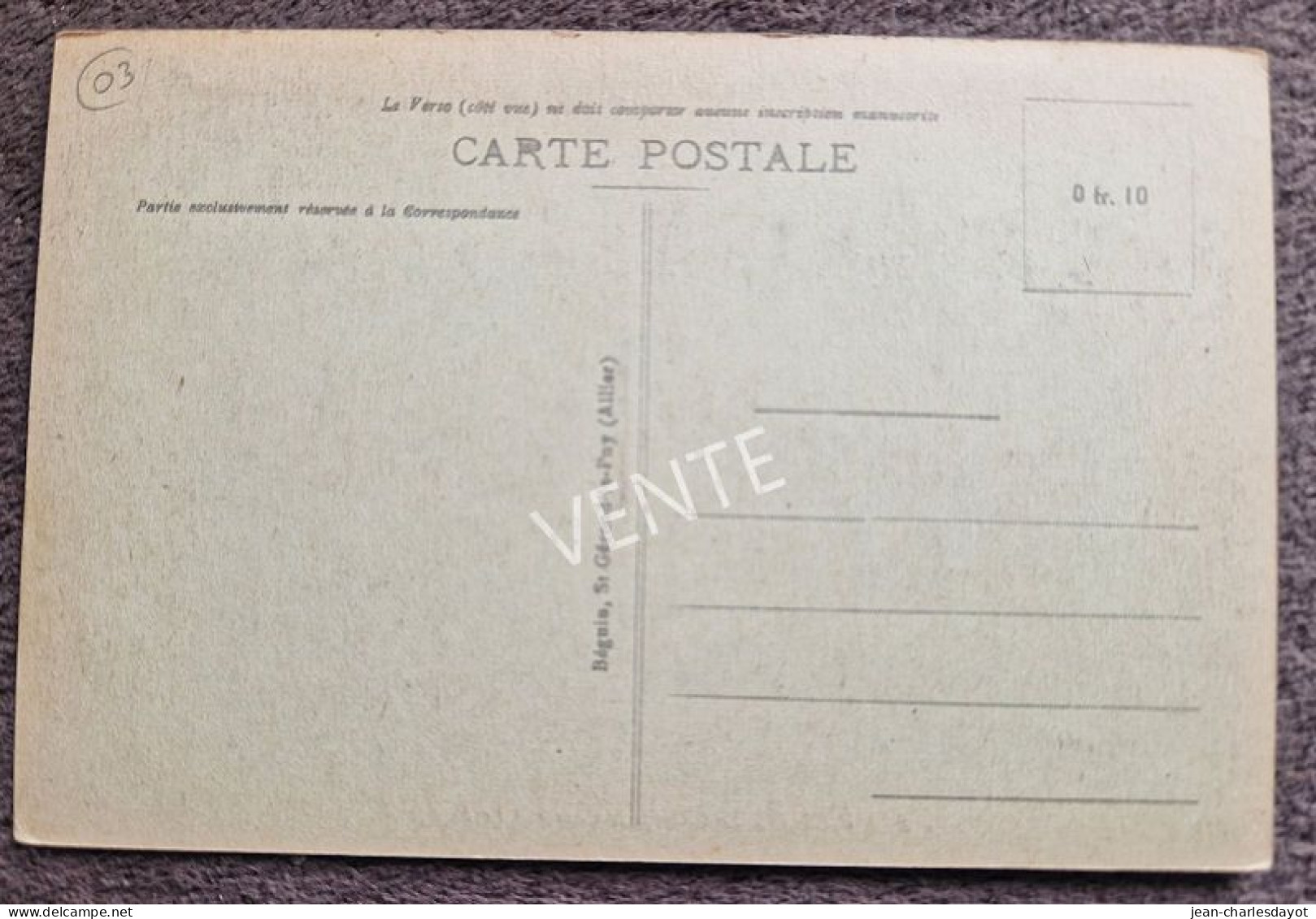 Carte Postale VICHY : Champ De Course - Vichy